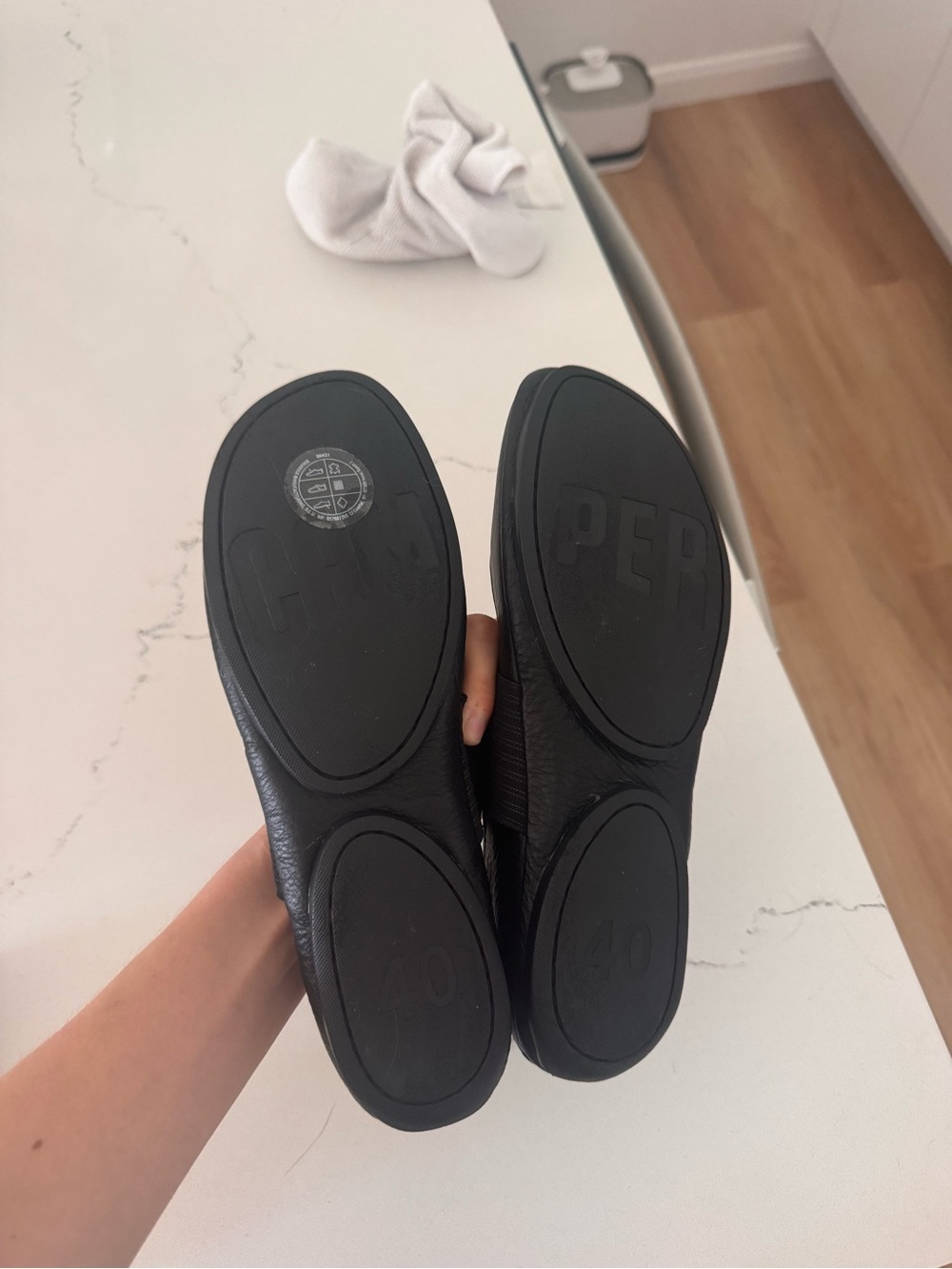 Camper Nina Ballet Flat in Black - Picture 5 of 6